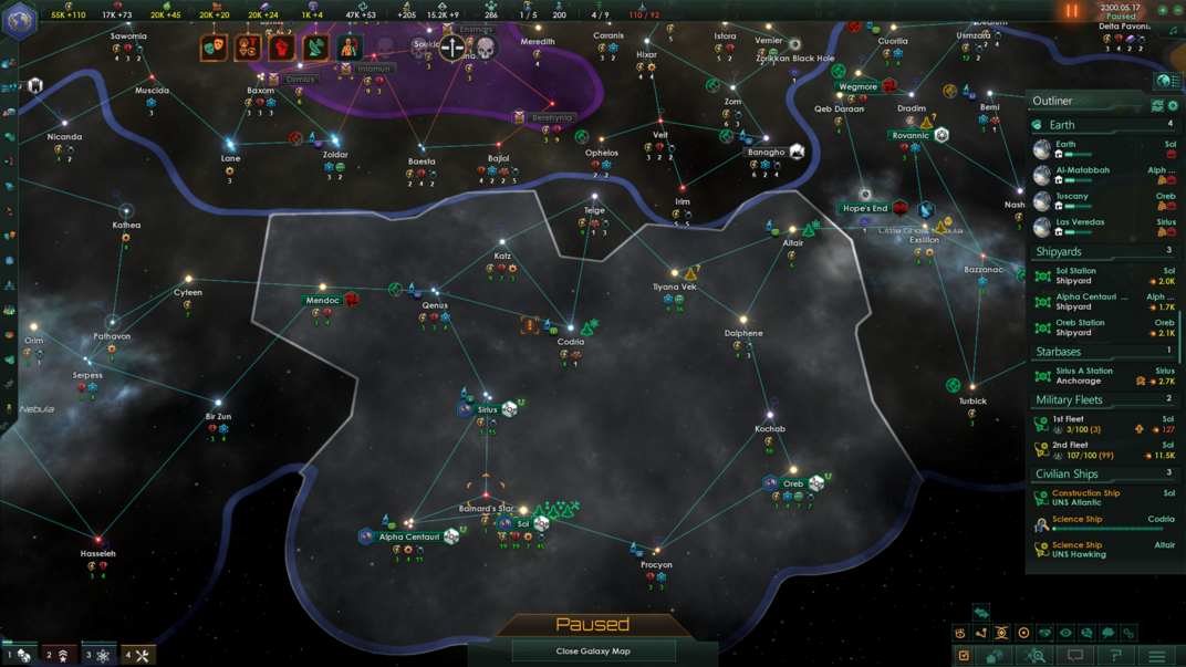 Stellaris, Interface In Game