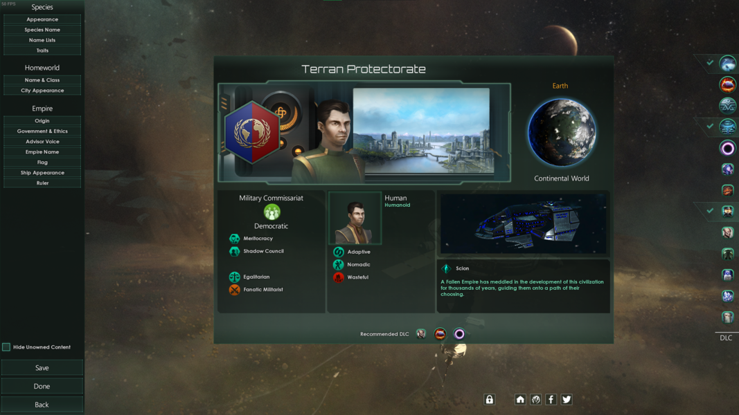 Stellaris, Interface In Game